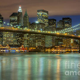 Manhattan Night Skyline III by Clarence Holmes