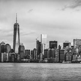 Manhattan Skyline Black and White by David Morefield