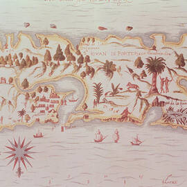 Map of the island of Puerto Rico by Samuel de Champlain