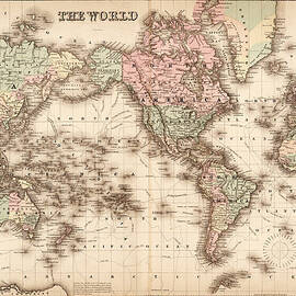 Map Of The World 1855 by Thepalmer