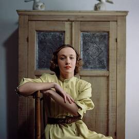 Margaret Linnehan In A Yellow Dress Sitting by Frances McLaughlin-Gill