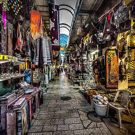 Market in the Old City of Jerusalem by David Morefield