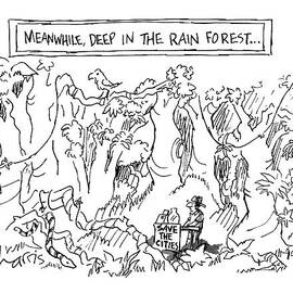 Meanwhile, Deep In The Rain Forest by Sidney Harris