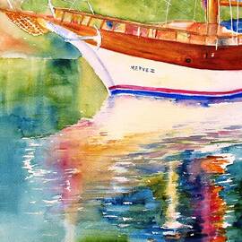 Merve II gulet yacht Reflections by Carlin Blahnik CarlinArtWatercolor
