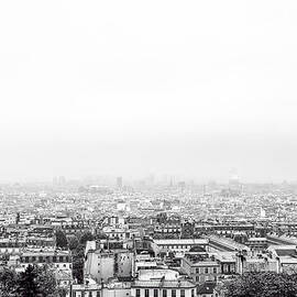Misty Paris in black and white by Georgia Clare