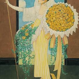 Model Holding A Bouquet by George Wolfe Plank