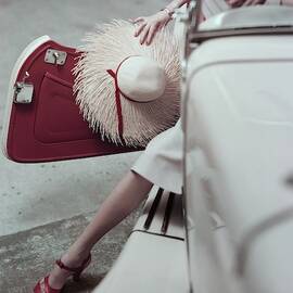 Model Stepping Out Of Car by Frances McLaughlin-Gill