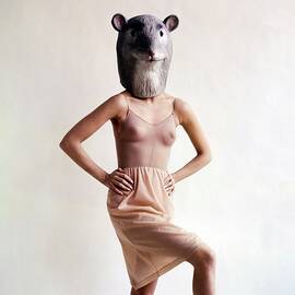 Model Wearing A Mouse Mask by Gianni Penati