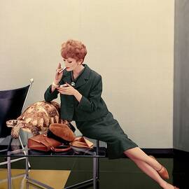 Model Wearing A Paul Parnes Suit by Henry Clarke