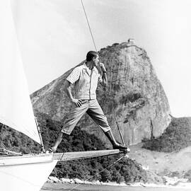 Model Wearing An Alfred Jacket And Pants by Richard Waite