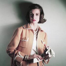 Model Wearing Traina-norell Suit by Horst P. Horst