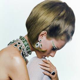 Model Wearing Van Cleef & Arpels by Bert Stern