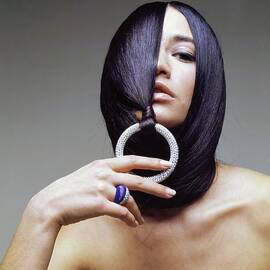 Model With Cartier Jewelry by Bert Stern