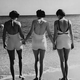 Models On A Beach by Toni Frissell