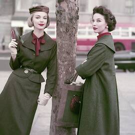 Models Standing By A Tree by Frances McLaughlin-Gill