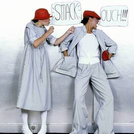 Models Wearing Beene Bag Ensembles by Ishimuro