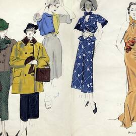 Models Wearing Schiaparelli by Pierre Mourgue