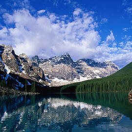 Moraine Lake Surrounded With Mountains by Ascent pks Media Inc.