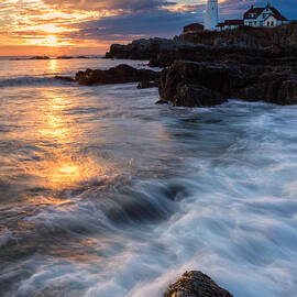 Morning Light At Portland Head by Jeff Sinon