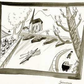 Mosel River In Germany by Ludwig Bemelmans