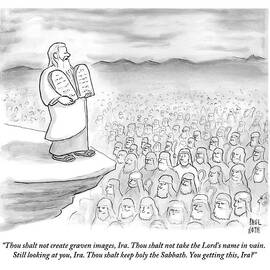 Moses Recites The Ten Commandments To An Audience by Paul Noth
