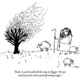 Moses Talks To The Burning Bush by Edward Steed