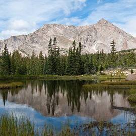 Mountain and Lake Reflection by Cascade Colors