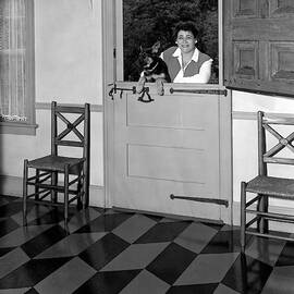 Mrs. Henry Tomlinson Curtiss And Her Dog by George Platt Lynes