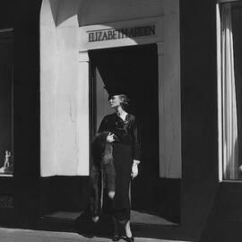 Ms. Johnson In Front Of Elizabeth Arden's Salon by Lusha Nelson
