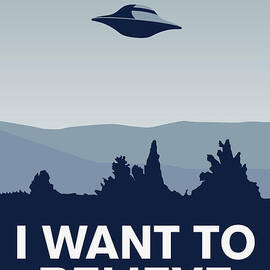 My I want to believe minimal poster-xfiles by Chungkong Art