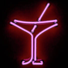 Neon Cocktail City Sign Signboard. 3d by Polesnoy