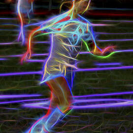 Neon Soccer Player by Kelley King