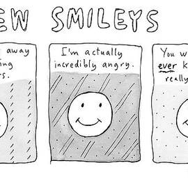 New Versions Of The Stick Figure Smiley's by Roz Chast