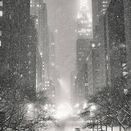 New York City - Winter Night Overlooking the Chrysler Building by Vivienne Gucwa