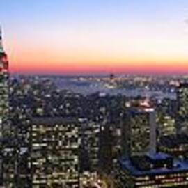 New York Dawn Skyline by Georgia Clare