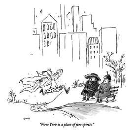 New York Is A Place Of Free Spirits by George Booth