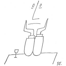 New Yorker August 7th, 1954 by Saul Steinberg