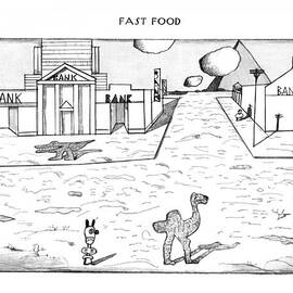 New Yorker February 23rd, 1976 by Saul Steinberg