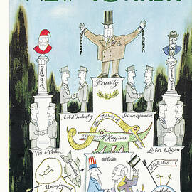 New Yorker January 17th, 1959 by Saul Steinberg