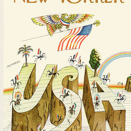 New Yorker July 1st, 1967 by Saul Steinberg