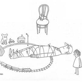 New Yorker May 6th, 1944 by Saul Steinberg