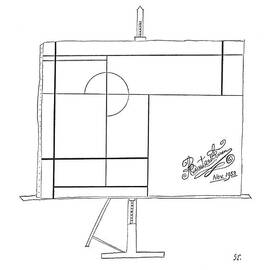 New Yorker November 14th, 1953 by Saul Steinberg