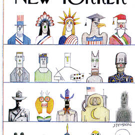 New Yorker October 20th, 1975 by Saul Steinberg