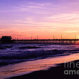Newport Beach Pier Sunset in Orange County California by Paul Velgos