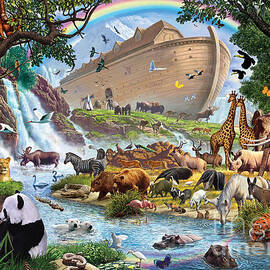 Noahs Ark - The Homecoming Digital Art by MGL Licensing - Metal