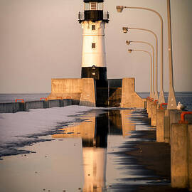 North Pier Sunset Melt by Duluth To Door County Photography