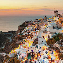Oia Sunset, Santorini, Greece by Chrishepburn