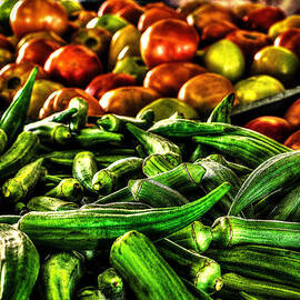 Okra and Tomatoes by David Morefield