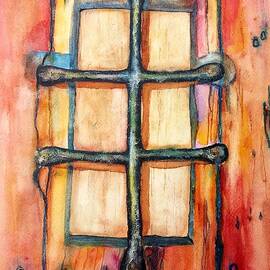 Old Door Grille Speakeasy Peephole by Carlin Blahnik CarlinArtWatercolor