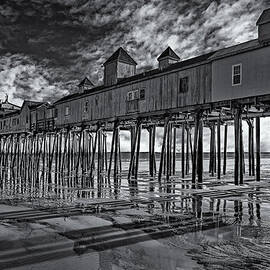 Old Orchard Beach Pier BW by Susan Candelario